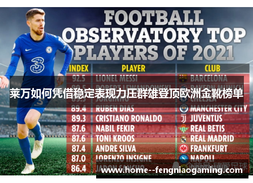 莱万如何凭借稳定表现力压群雄登顶欧洲金靴榜单